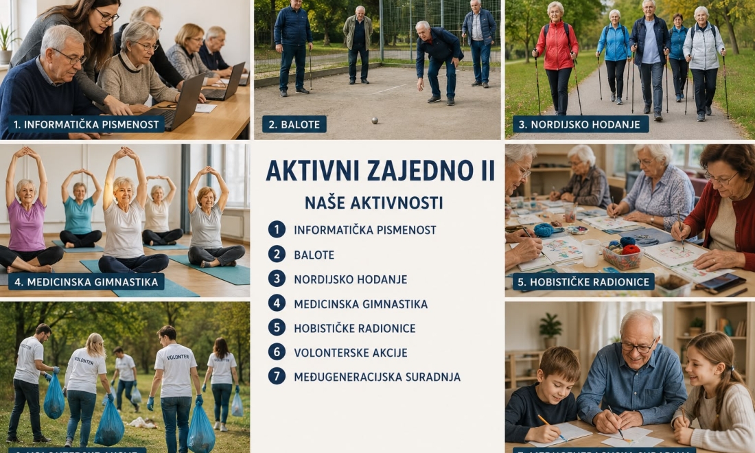 Projekt „Aktivni zajedno II“ donosi nove prilike za aktivno i kvalitetno starenje